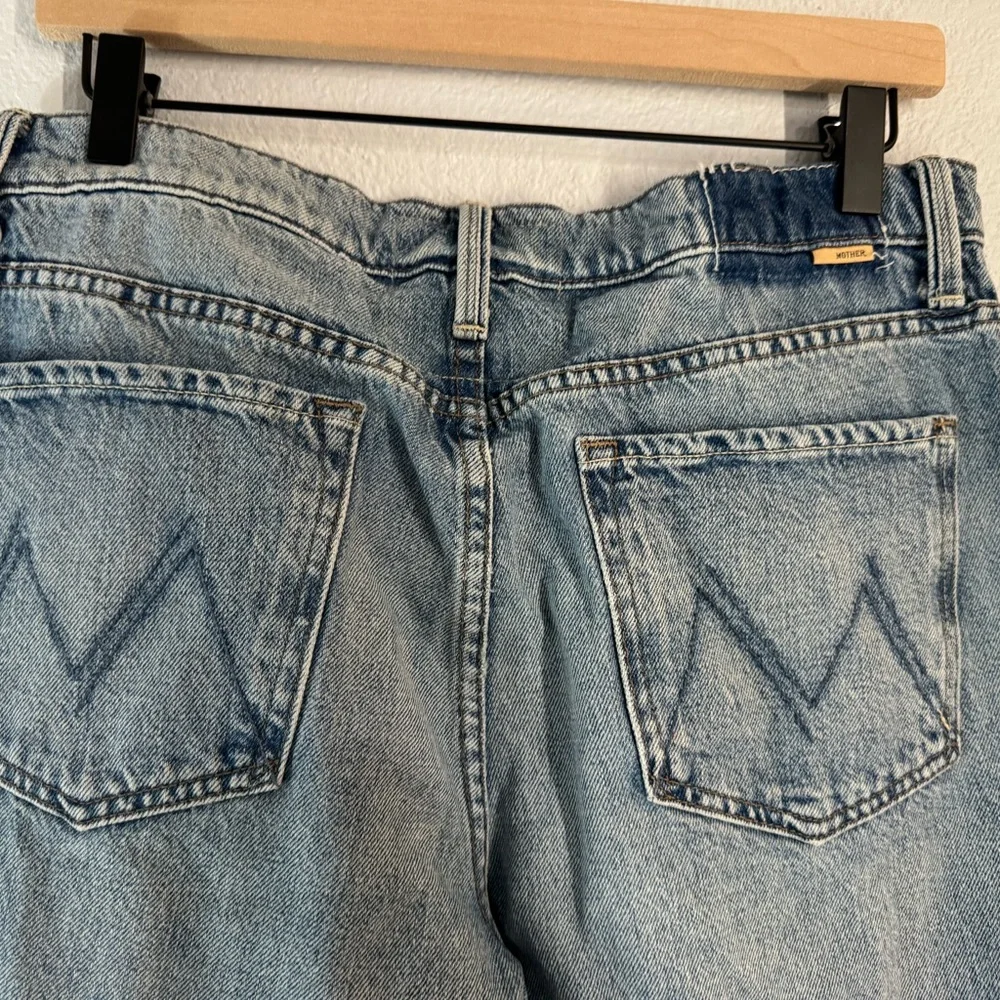 MOTHER The Dodger Skimp Cuff Light Blue Straight Leg Jeans - Low Rise - Picture 7 of 15